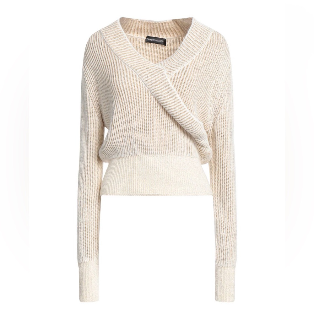 Vanessa Scott cream and gold sweater, NWT, Small